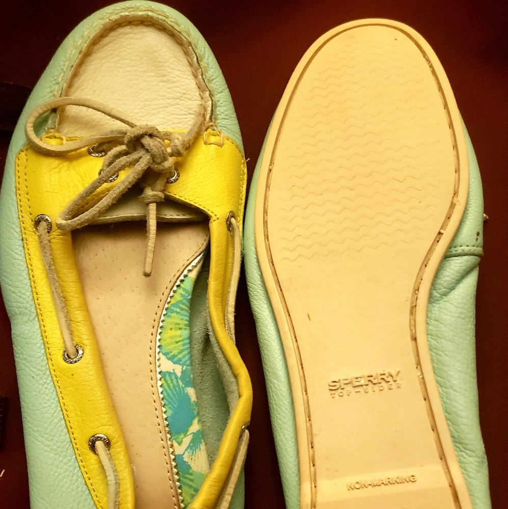 Sperry Women’s Aqua & Lime Green Boat/Deck